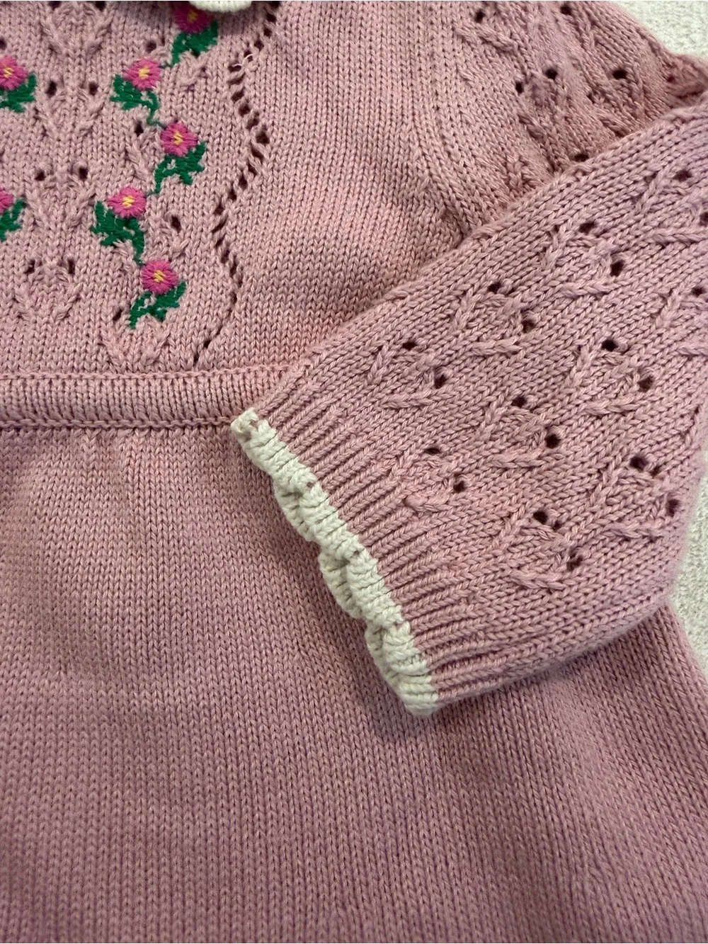 NWOT Boden(label removed) baby girl knitting Dress 6-9M